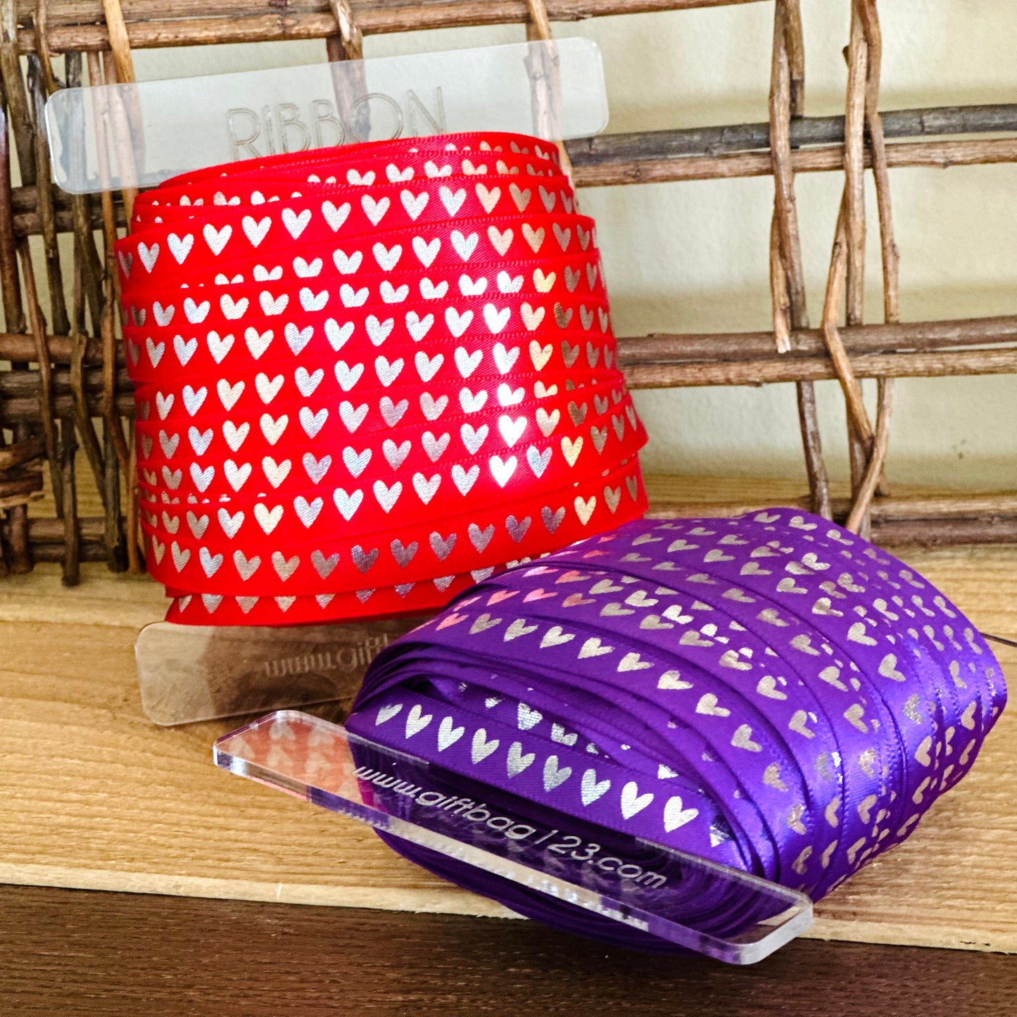 Custom Metallic Hot Print  Ribbon 3/8" - 7/8" - 1.5" inches