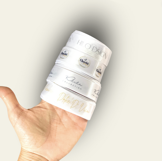 Custom White Satin Ribbon