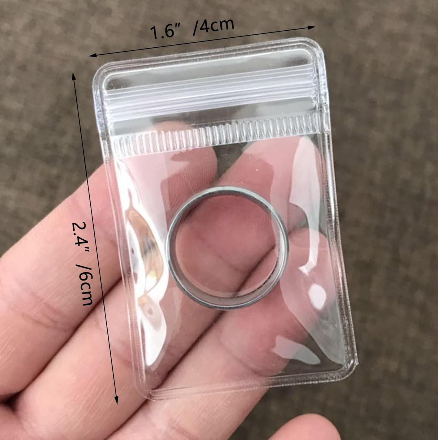 Custom Small Plastic Bags, 100 Pcs Mini Baggies, Clear Plastic Jewelry Zip Bags, Thick Self Sealing OPP Bags, Clear Zip lock Bags, Resealable Poly Bags for Pill, Beads, Screws, Packaging