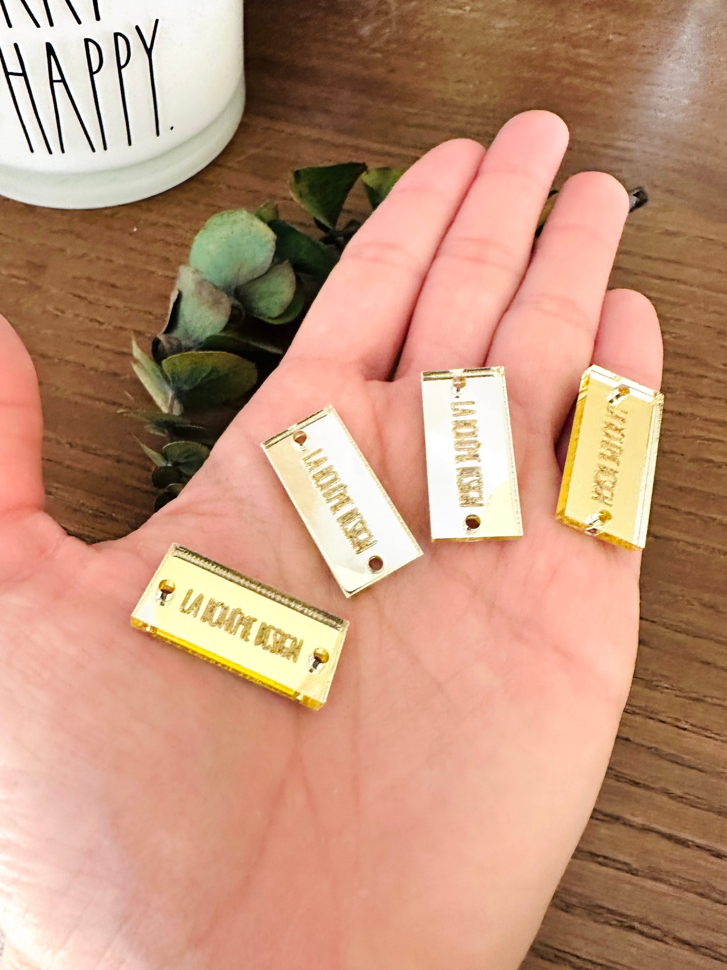 Custom Handbags Acrylic Tags (100 Units Pack)