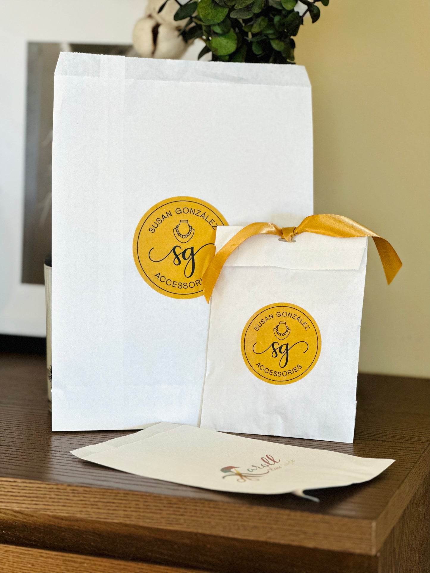 Custom Flat Merchandise Paper Bags - Pack of 50