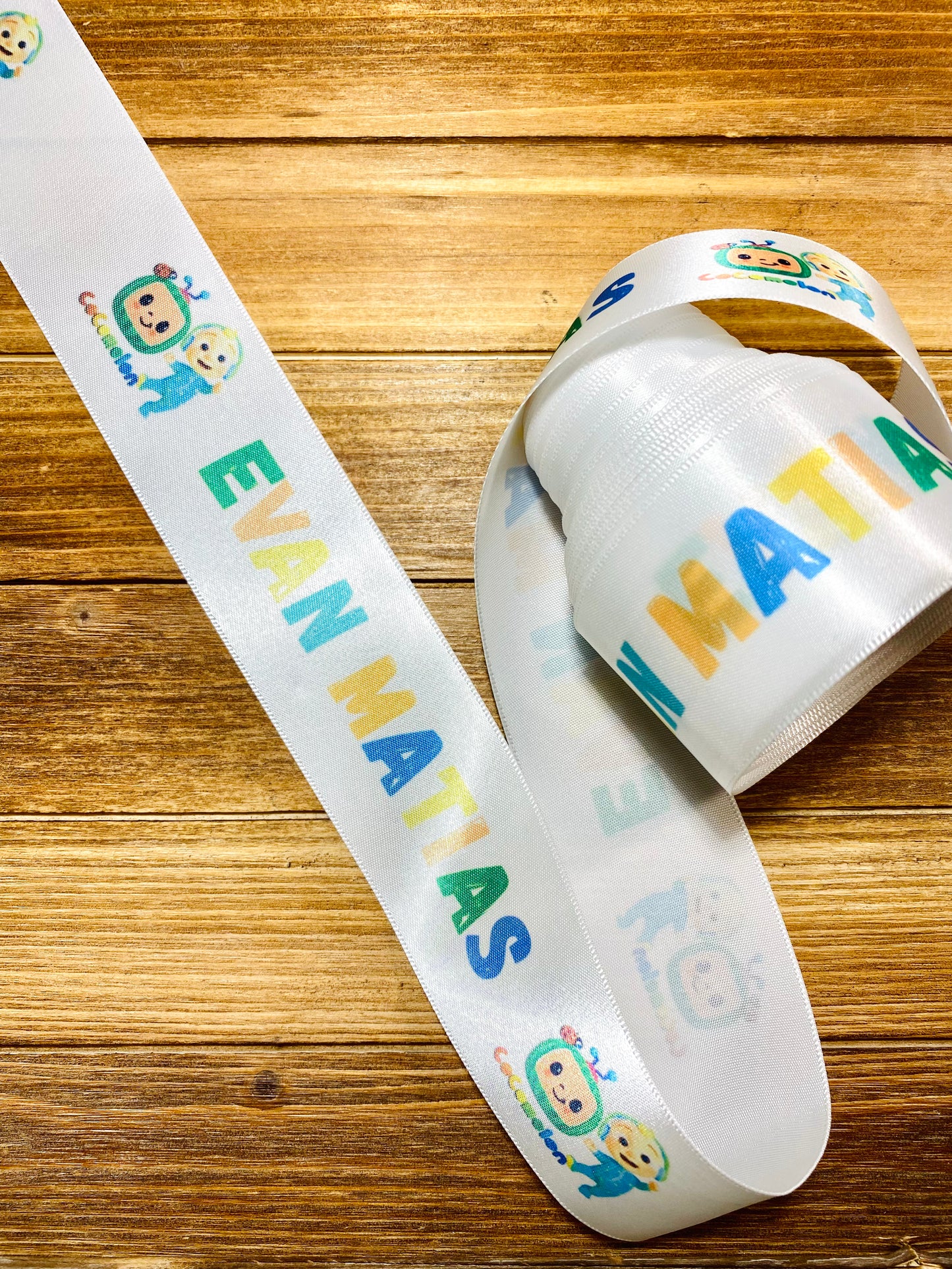 Custom White Satin Ribbon