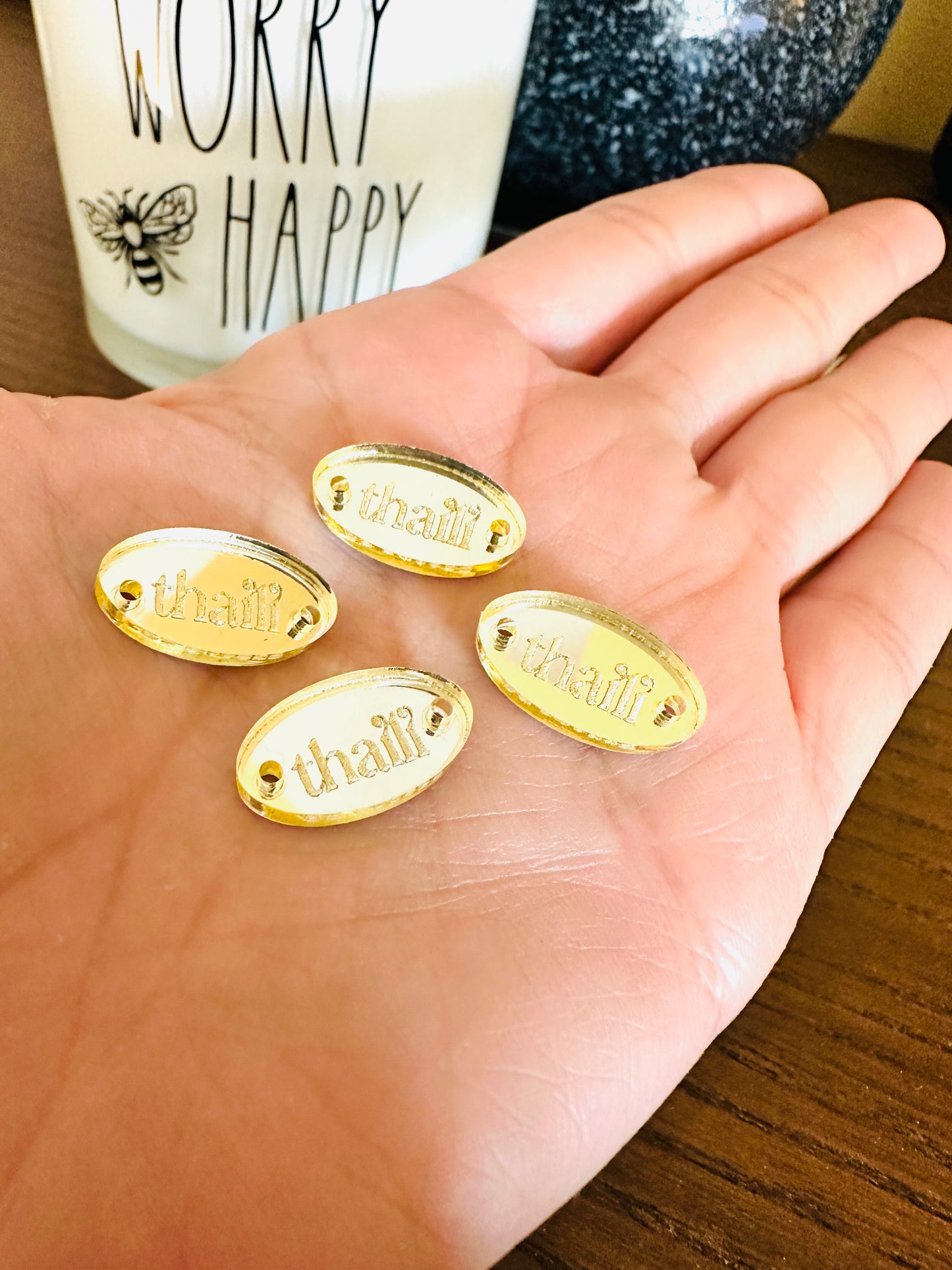 Custom Hats Acrylic Tags (100 Units Pack)