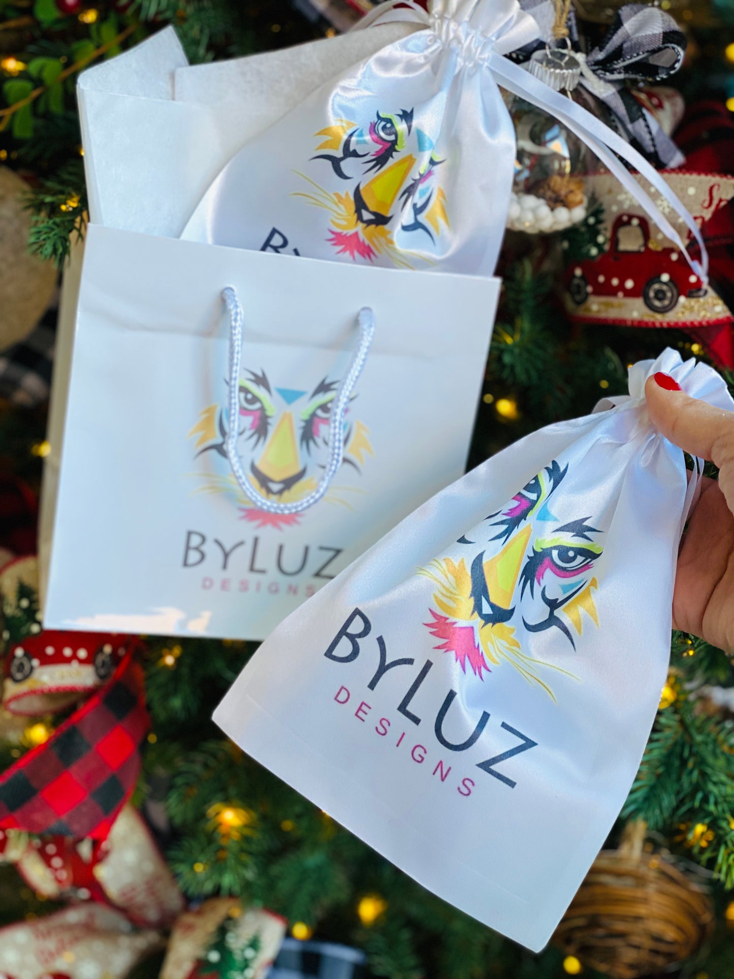 Custom White Satin Bags - Pack of 50