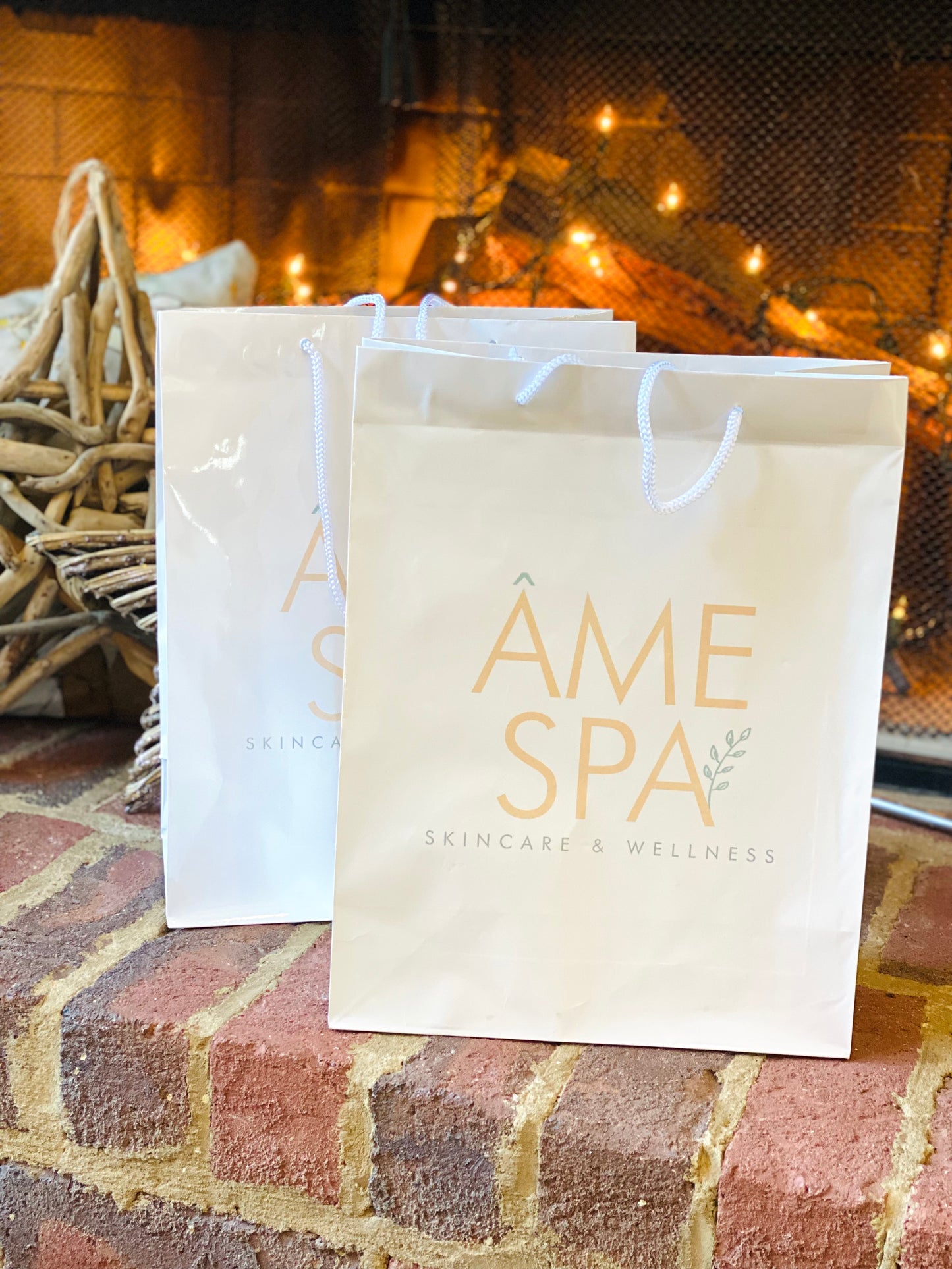 Custom White Glossy Shopping bags - Pack of 25
