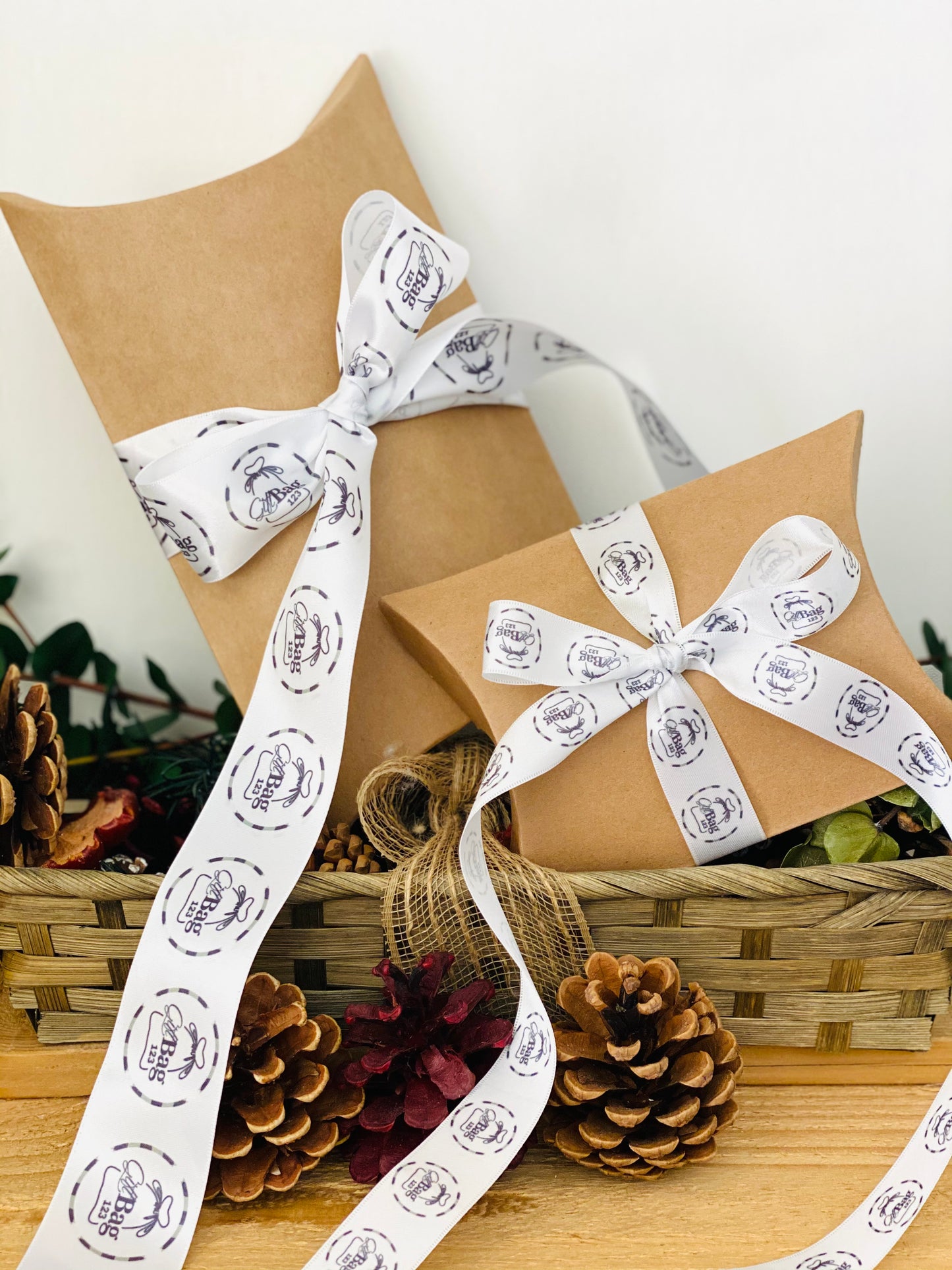 Custom White Satin Ribbon