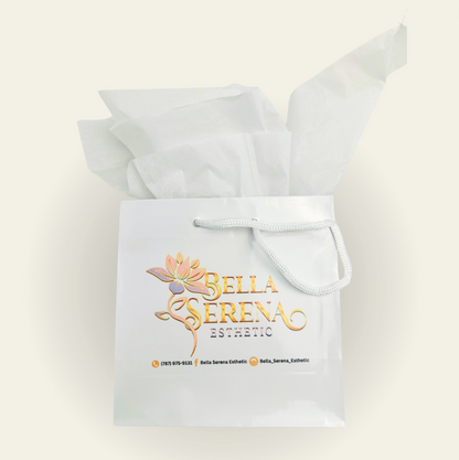 Custom White Glossy Shopping bags - Pack of 25