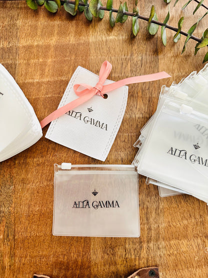 PROMO - MEDIUM - Custom 100 Zipper Bags (4.5x4.5") and  50 Ribbon Bags (4x4") -