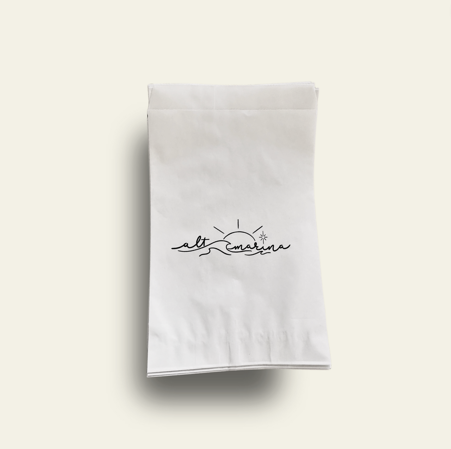 Custom Flat Merchandise Paper Bags - Pack of 50