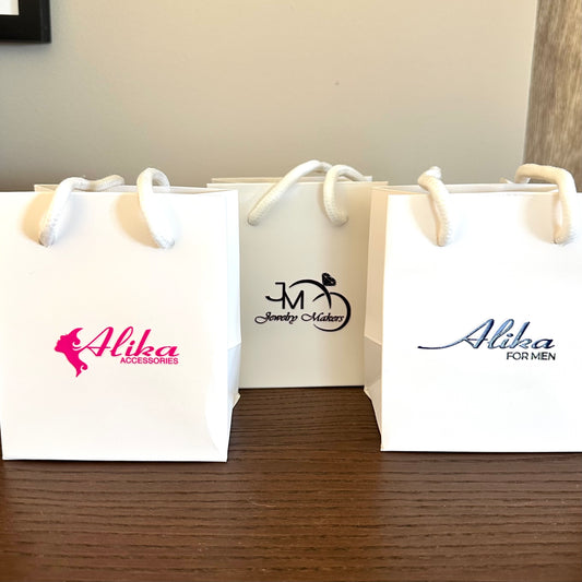 50/100/150 Mini Bolsas de Papel para Regalo con Asas y Etiquetas – Blancas