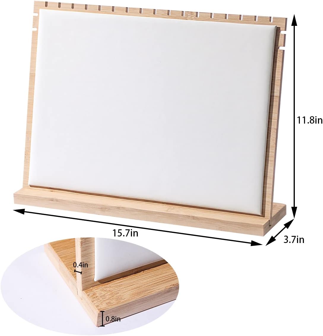 KOKI Bamboo Necklace, Earing and Bracelet  Display Stand for Selling,Chain Necklace Holder Rack for Show,Jewelry Organizer