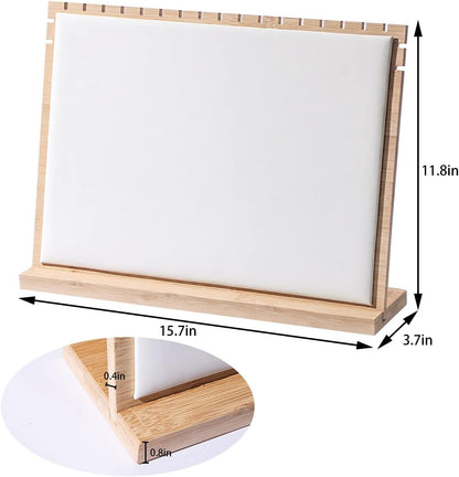 KOKI Bamboo Necklace, Earing and Bracelet  Display Stand for Selling,Chain Necklace Holder Rack for Show,Jewelry Organizer