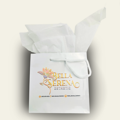 Custom White Glossy Shopping bags - Pack of 25