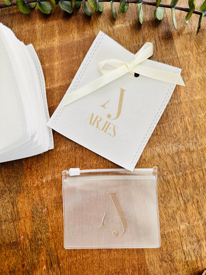 PROMO - MEDIUM - Custom 100 Zipper Bags (4.5x4.5") and  50 Ribbon Bags (4x4") -