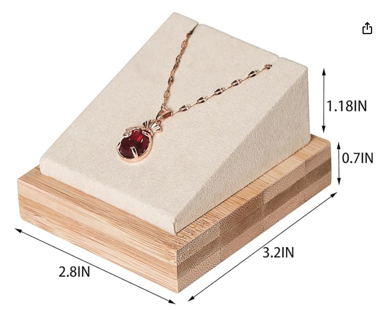 KOKI Bamboo Necklace, Earing and Bracelet  Display Stand for Selling,Chain Necklace Holder Rack for Show,Jewelry Organizer