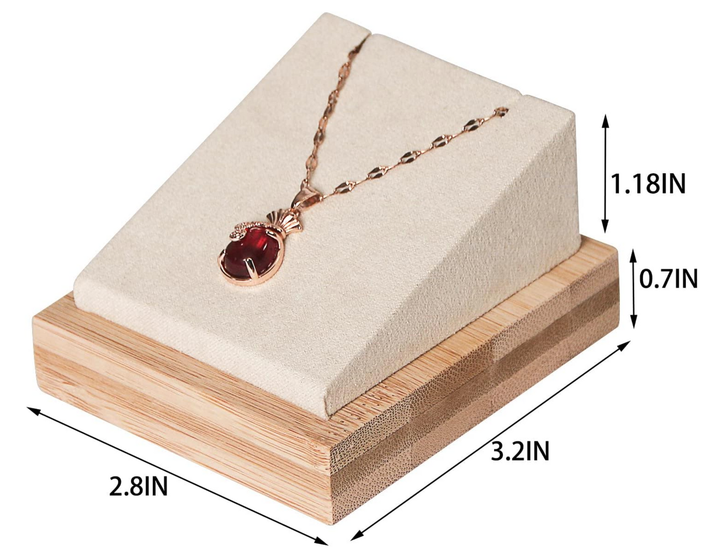 KOKI Bamboo Necklace, Earing and Bracelet  Display Stand for Selling,Chain Necklace Holder Rack for Show,Jewelry Organizer