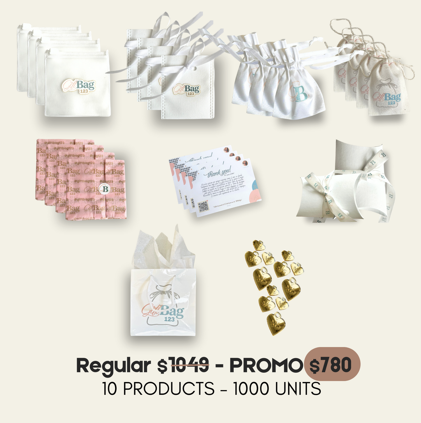 MIX AND MATCH Pack - 1000 Units Combo Business Packaging