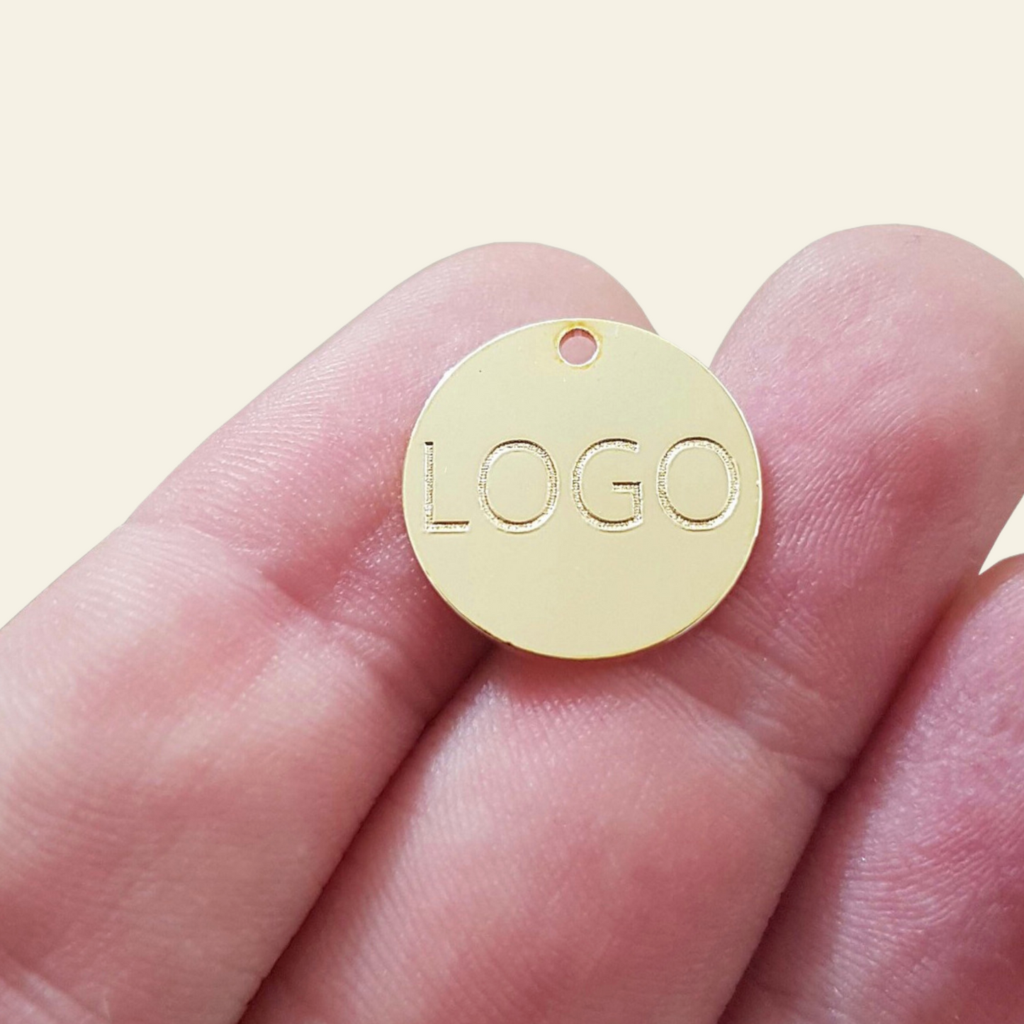 Metal Jewelry Tags engrave with Logo (8mm)